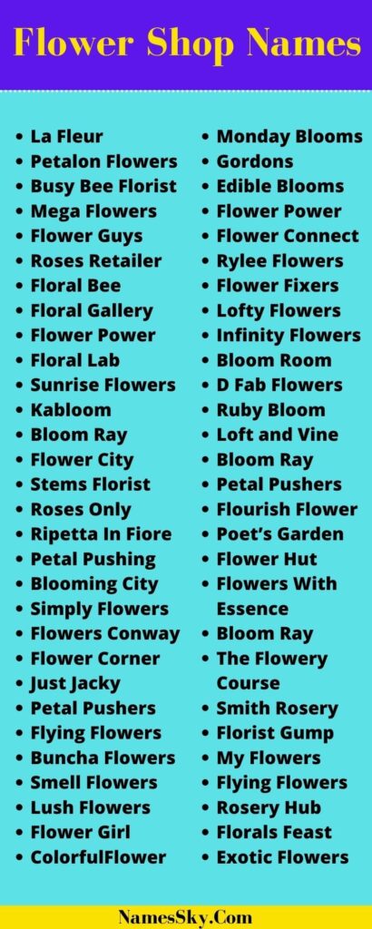 Flower Shop Names