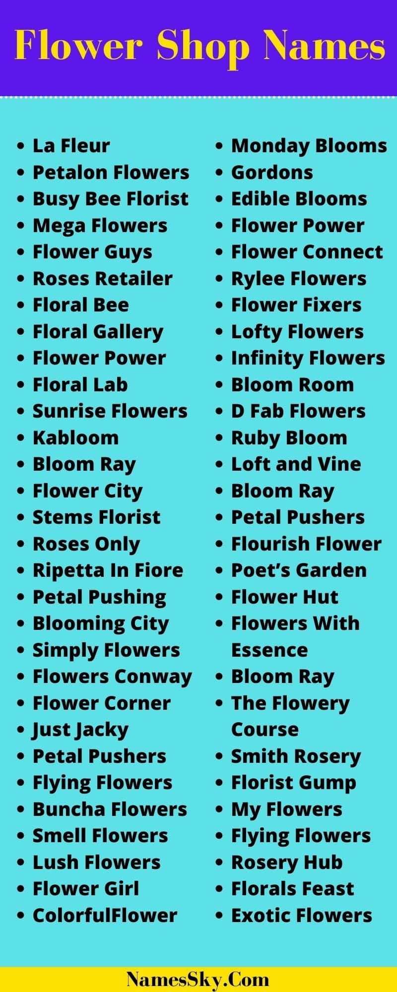 301+ Flower Shop Names Ideas For Your Florist & Flower Shop Business