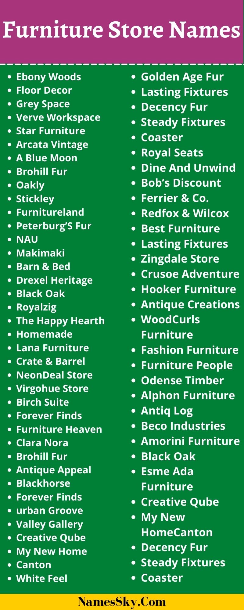 450+ Furniture Store Names Ideas List & Suggestions Also [2021]