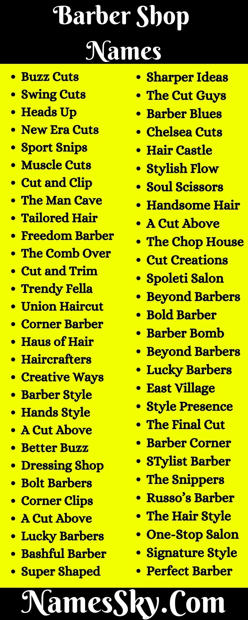 Hilarious Barber Shop Names