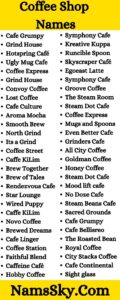 Coffee Shop Name: 291+ Funny & Unique Cafe Names Ideas