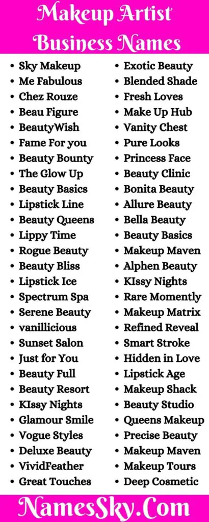 301+ Makeup Artist Business Name Ideas To Get More Clients