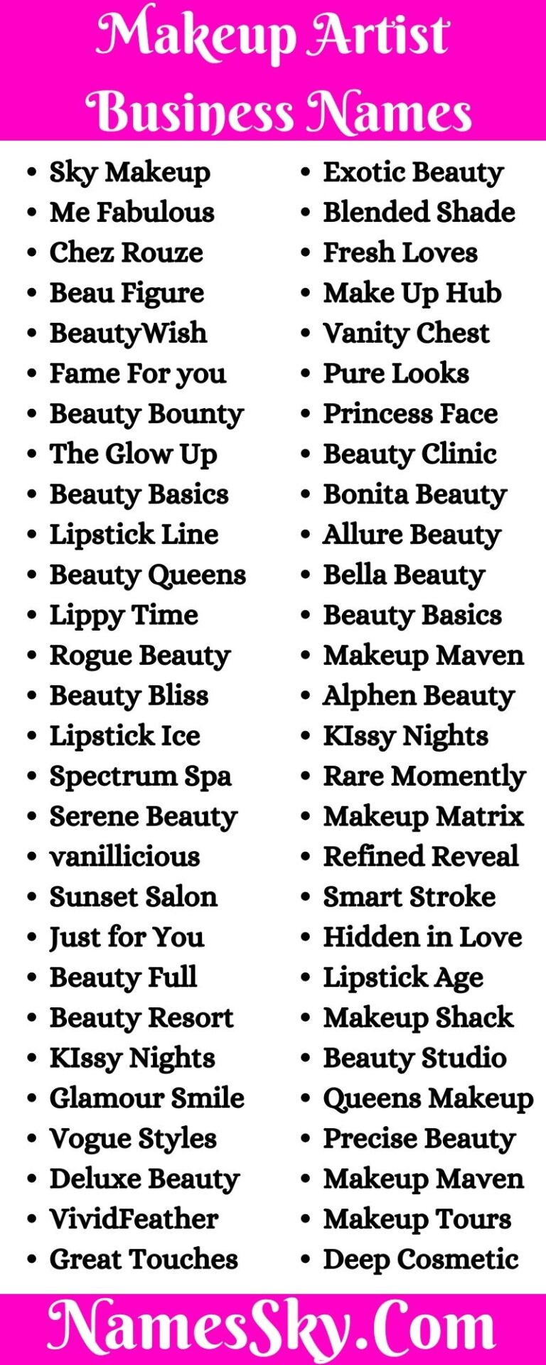 301 Makeup Artist Business Name Ideas To Get More Clients