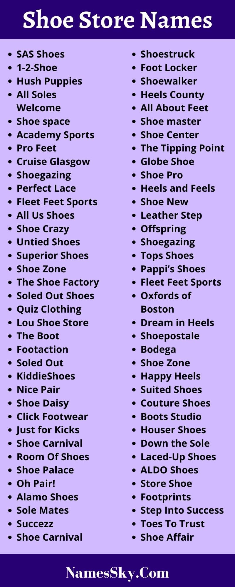 Shoe Store Names Ideas 606+ Unique Shoes Company Names