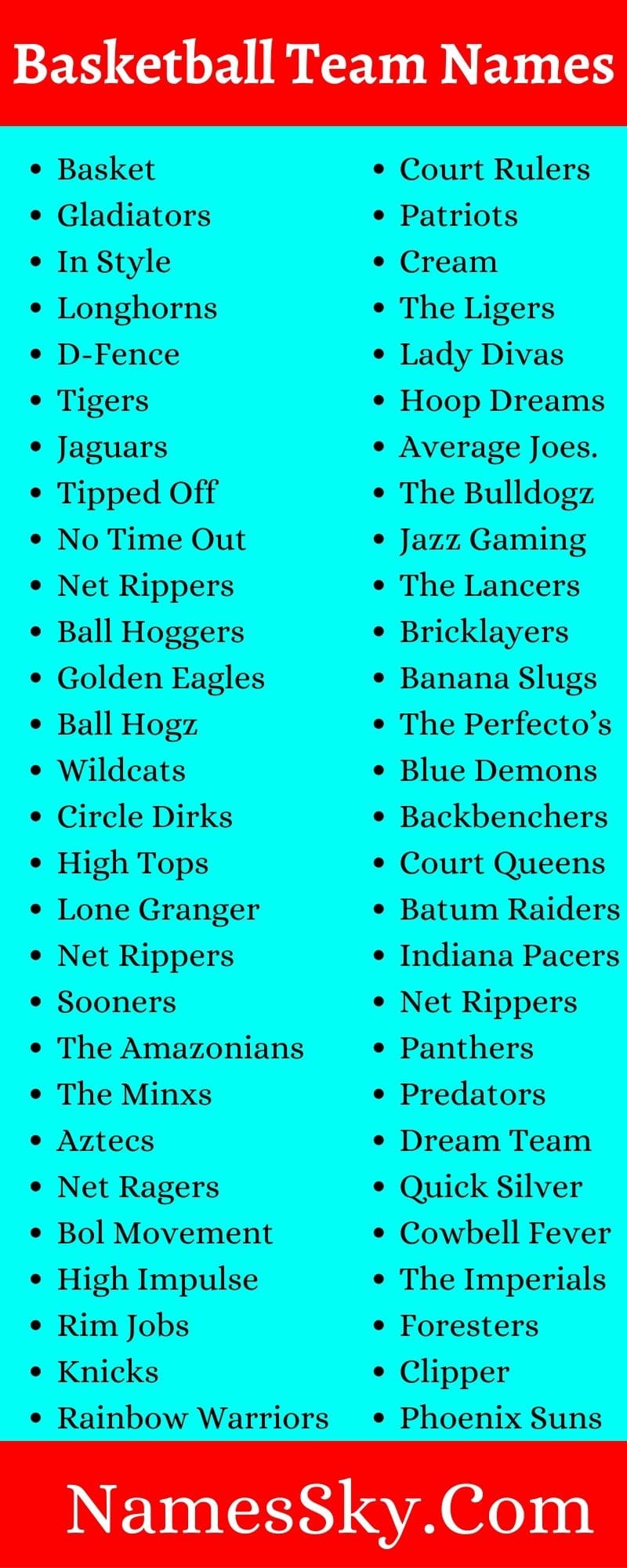 Cool Team Names For The Color Blue