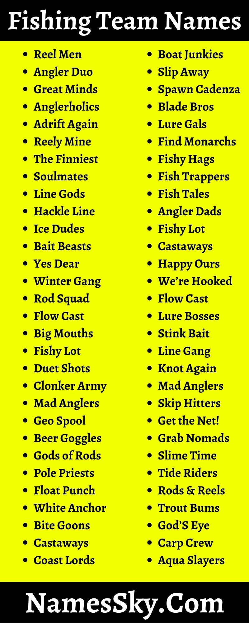 865+ Fishing Team Names Ideas For Your Company, Club & Group