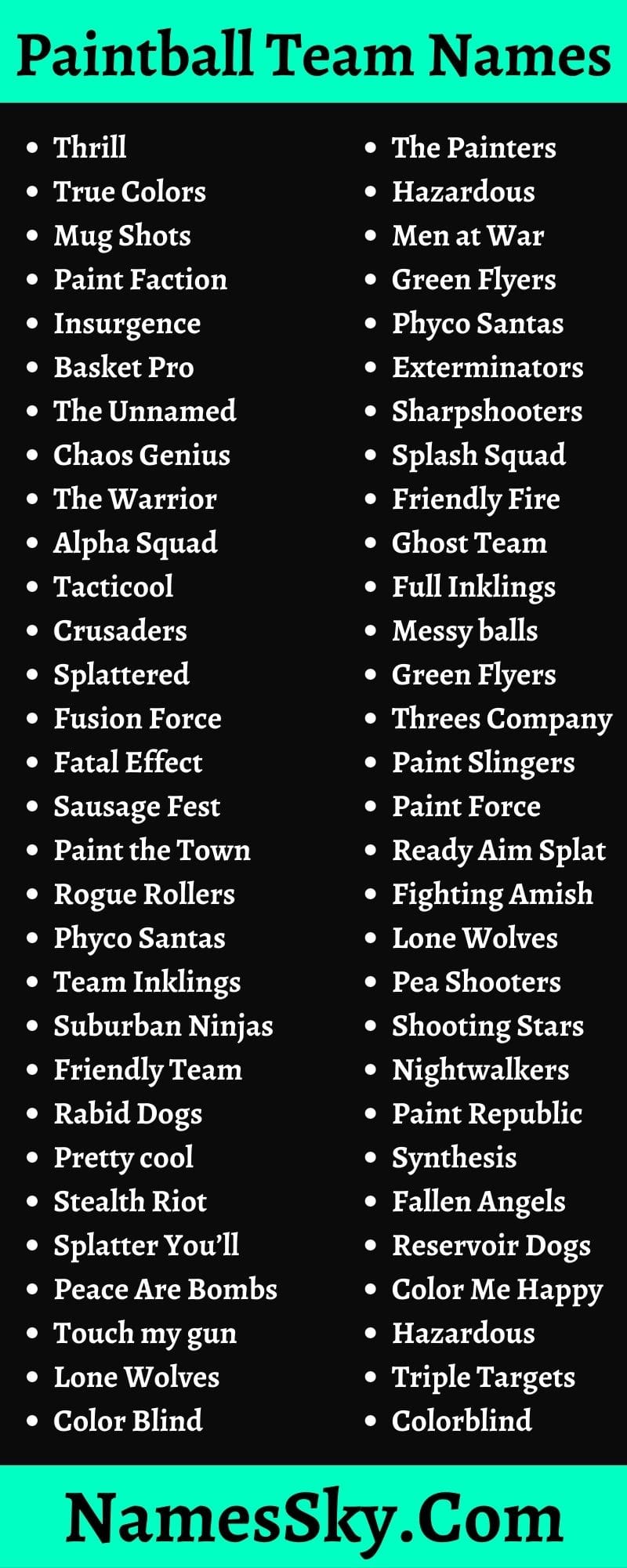 322+ Paintball Team Names: Cool, Creative, Unique, Funny Team Names