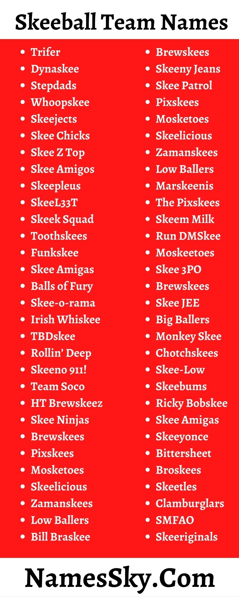 Skeeball Team Names: 191+ Good Skee Ball Team Names Ideas