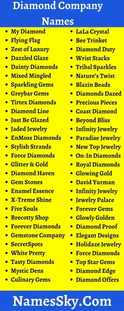 Diamond Company Names