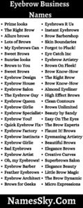 Eyebrow Business Names: 220+ Brow Business Names Ideas