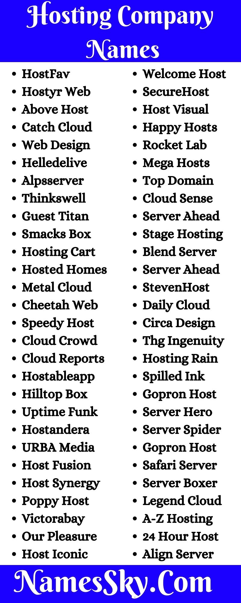 Best Hosting Company Names You Need To Know