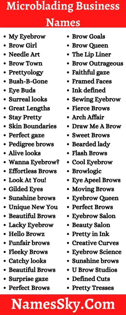 329+ Catchy Microblading Business Names Ideas & Suggestions