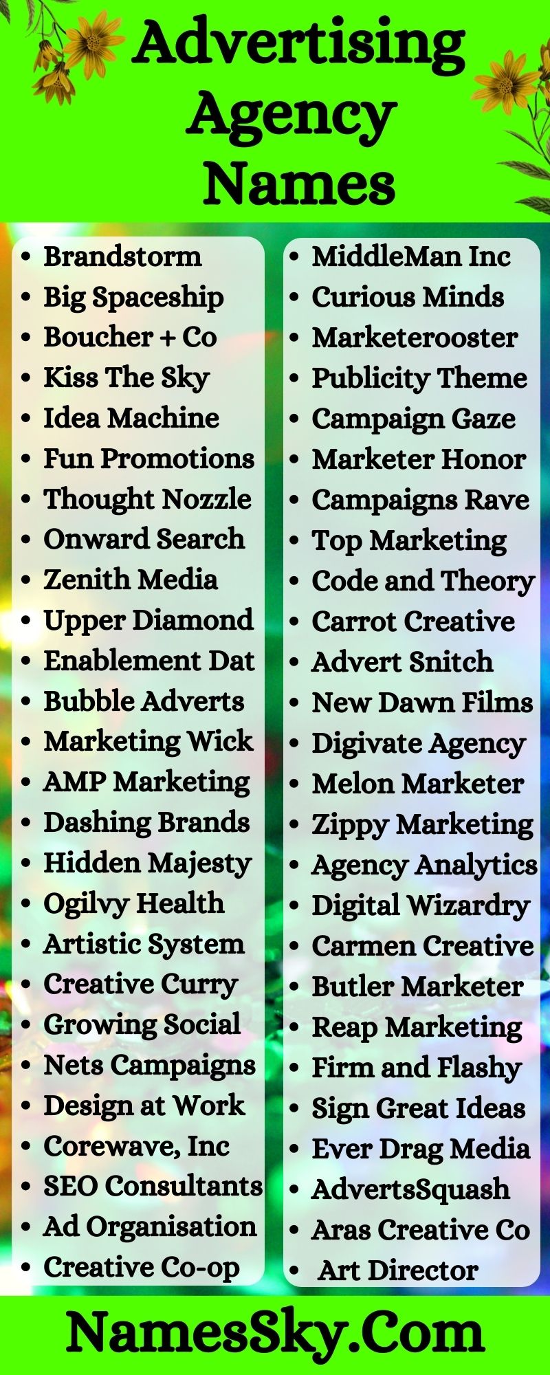 Advertising Agency Names: 292+ Best Names For Advertising Company