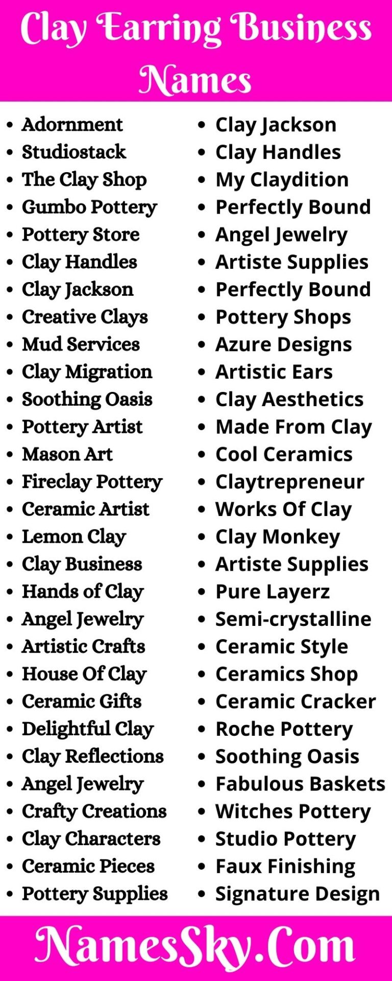 254+ Clay Earring Business Names Ideas (Creative, Catchy, Good, Unique)