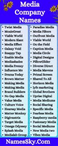 Media Company Names: 210+ Social Media Company Names