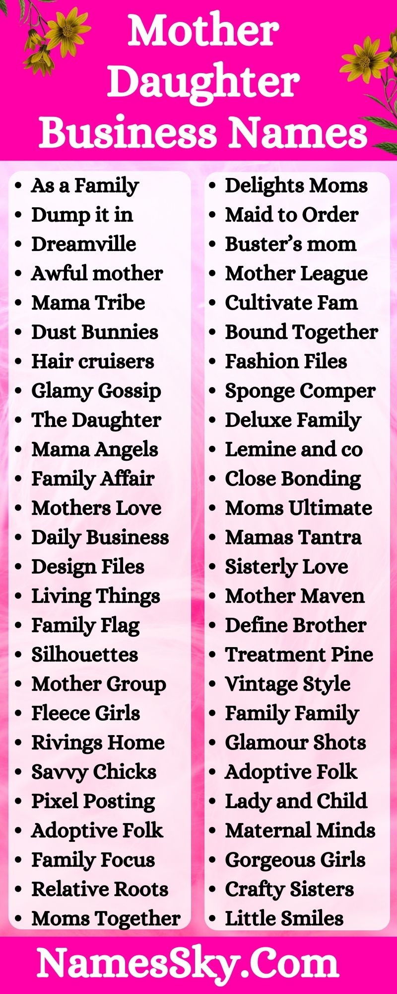 Mother Daughter Business Names