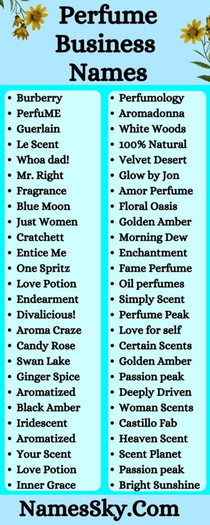 Perfume company name generator new arrivals