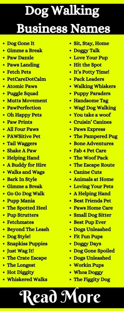 Dog Walking Business Names2