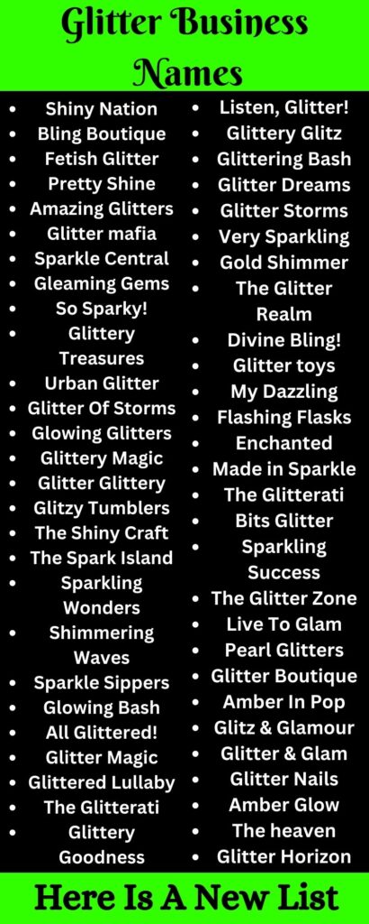 Glitter Business Names.3