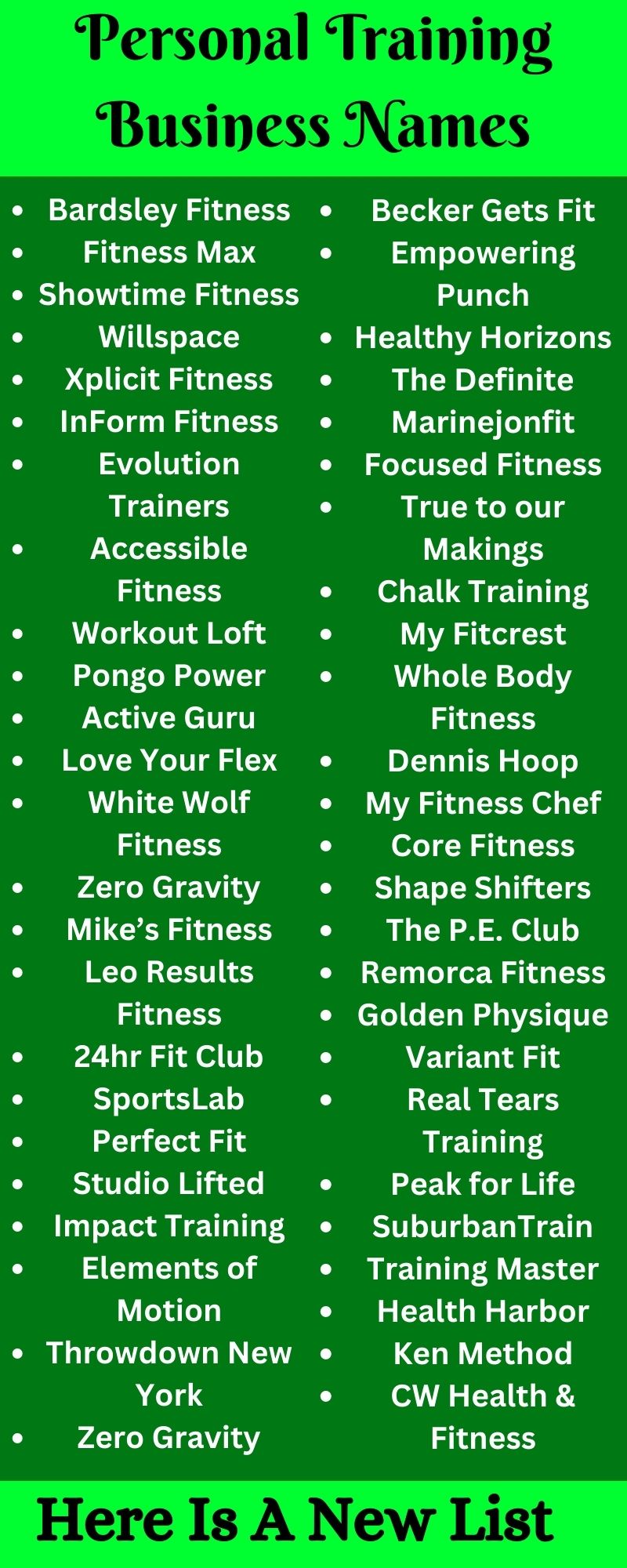 Personal Training Business Names: 877+ Trainer Names Ideas