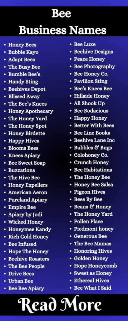 Bee Business Names2