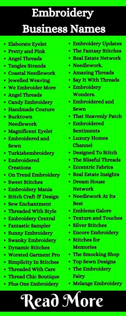 Embroidery Business Names1
