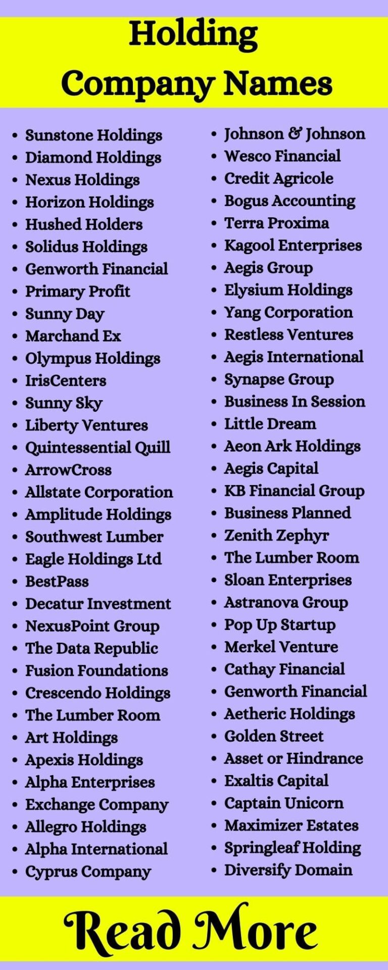 625+ Biggest Holding Company Names Ideas For Real Estate Business