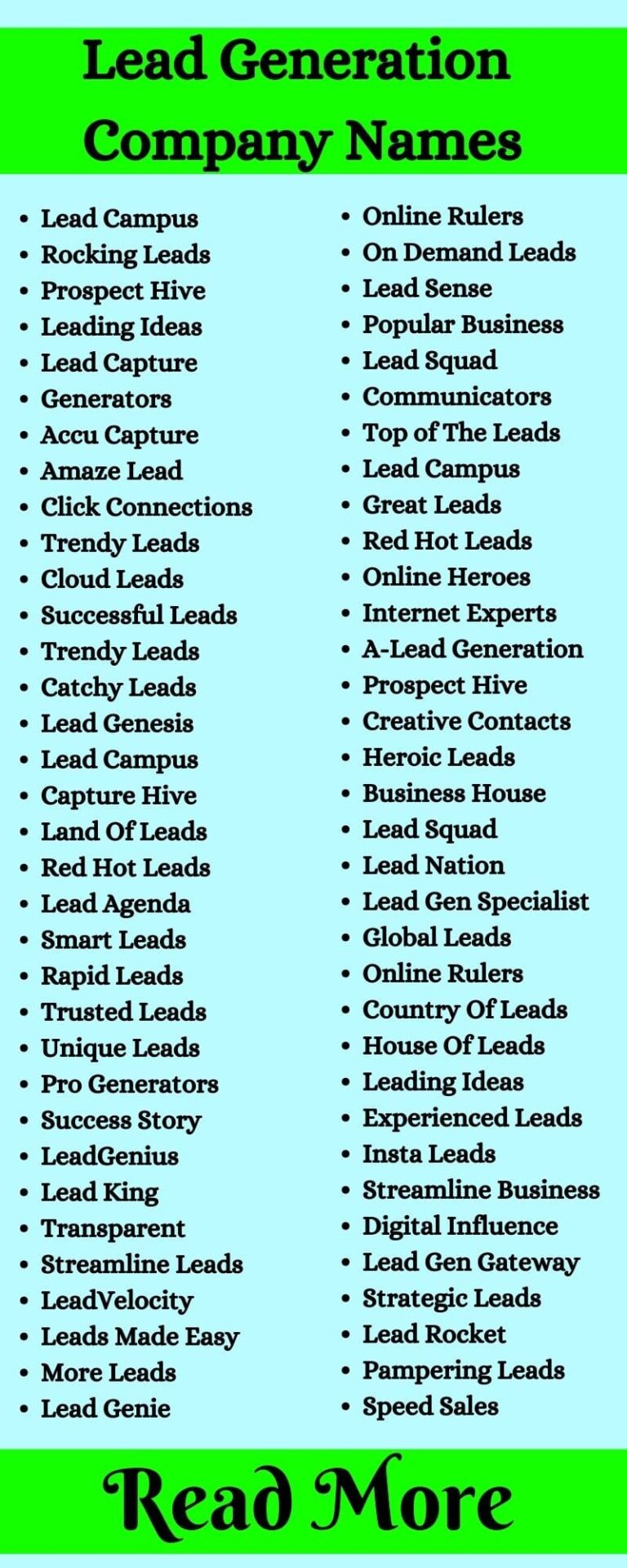 311+ Lead Generation Company Name Ideas To Lead More Multitasking Business