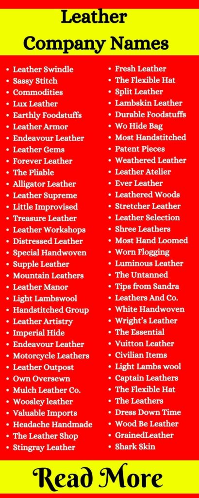 Leather Company Names2