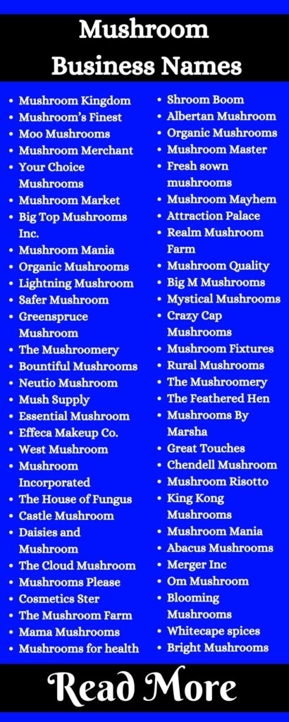 Mushroom Business Names2