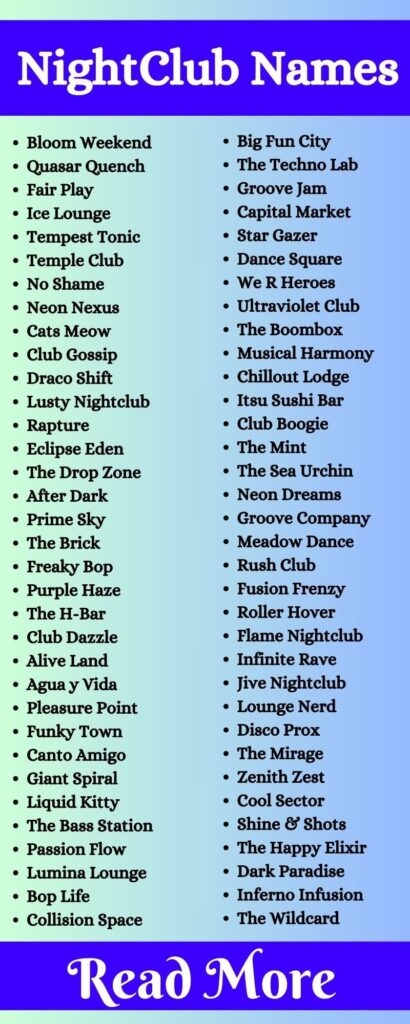 NightClub Names2