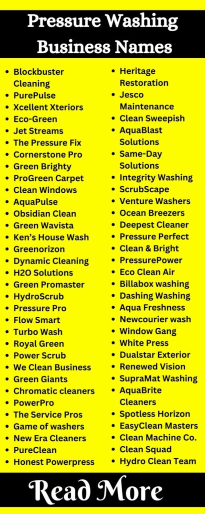 Pressure Washing Business Names.2