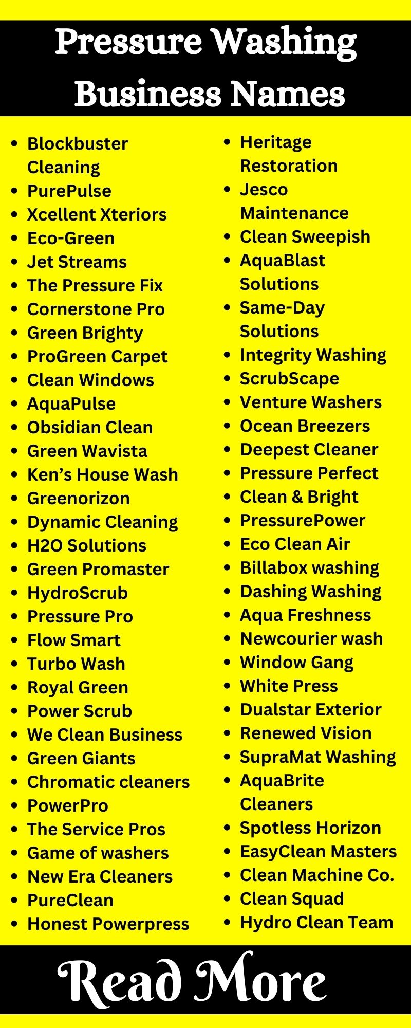 564+ Funny Pressure Washing Business Names Ideas List For Your Company