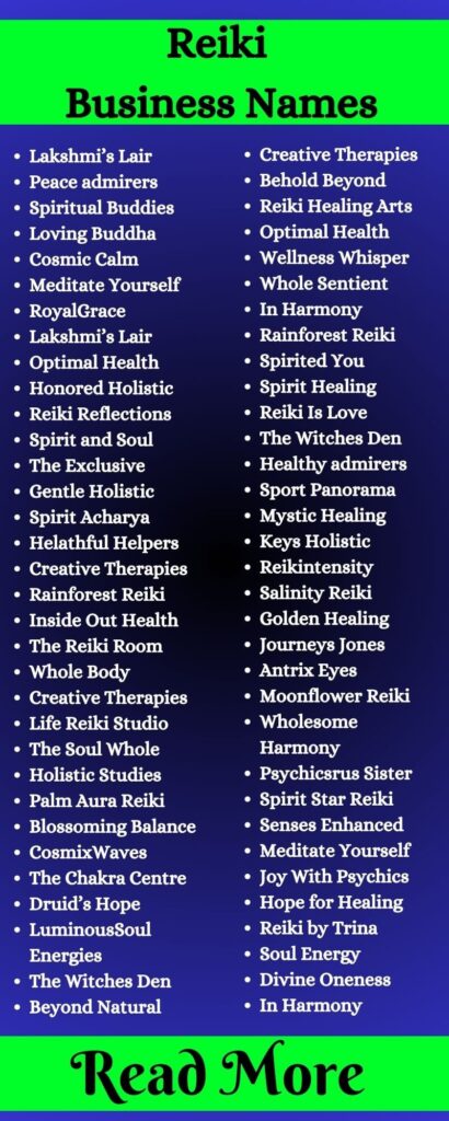 Reiki Business Names1