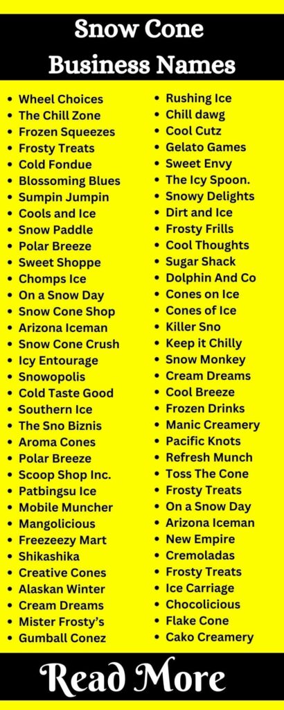 Snow Cone Business Names.3