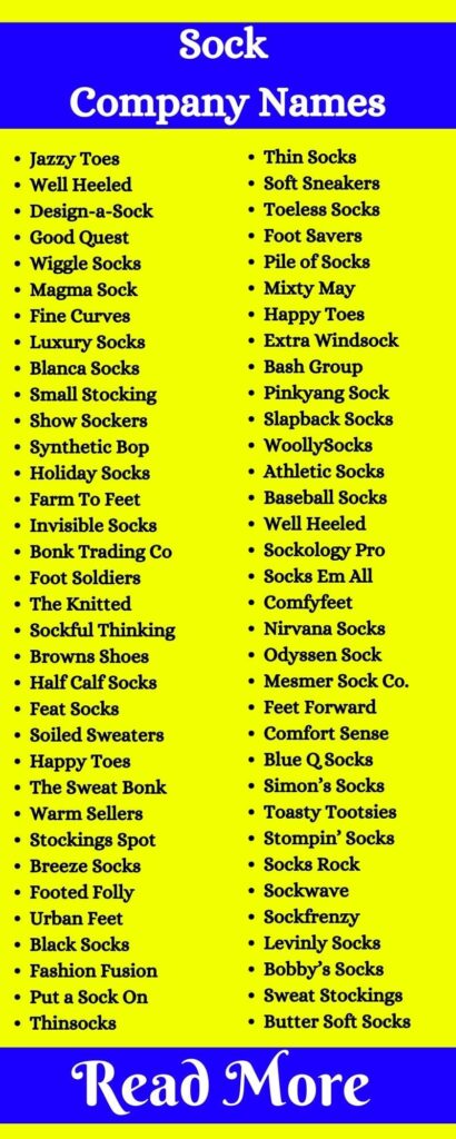 Sock Company Names1